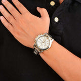  Shop Authentic Fossil Dean Chronograph White Dial Silver Steel Strap Watch for Men - FS4795 - Luxxuri