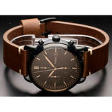  Shop Authentic Fossil Commuter Chronograph Black Dial Brown Leather Strap Watch for Men - FS5403 - Luxxuri