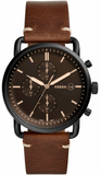  Shop Authentic Fossil Commuter Chronograph Black Dial Brown Leather Strap Watch for Men - FS5403 - Luxxuri
