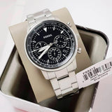  Shop Authentic Fossil Goodwin Chronograph Black Dial Silver Steel Strap Watch for Men - FS5412 - Luxxuri