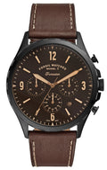  Shop Authentic Fossil Forrester Chronograph Black Dial Brown Leather Strap Watch for Men - FS5608 - Luxxuri