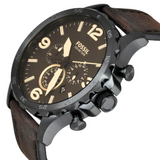  Shop Authentic Fossil Nate Chronograph Brown Dial Brown Leather Strap Watch for Men - JR1487 - Luxxuri