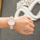  Shop Authentic Fossil Jacqueline White Dial Pink Leather Strap Watch for Women - ES4303 - Luxxuri