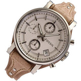  Shop Authentic Fossil Boyfriend Chronograph White Dial Brown Leather Strap Watch for Women - ES3625 - Luxxuri