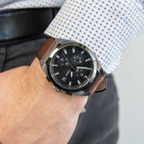  Shop Authentic Fossil Everett Chronograph Grey Dial Brown Leather Strap Watch for Men - FS5799 - Luxxuri