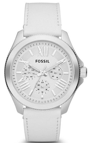  Shop Authentic Fossil Cecile White Dial White Leather Strap Watch for Women - AM4484 - Luxxuri