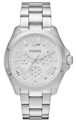 Shop Authentic Fossil Cecile Multifunction Silver Dial Silver Steel Strap Watch for Women - AM4509 - Luxxuri
