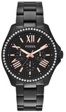  Shop Authentic Fossil Cecile Multi Function Crystals Black Dial Black Steel Strap Watch for Women - AM4522 - Luxxuri