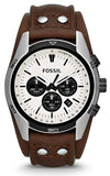  Shop Authentic Fossil Coachman Chronograph White Dial Brown Leather Strap Watch for Men - CH2890 - Luxxuri