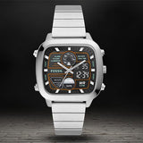  Shop Authentic Fossil Retro Analog-Digital Black Dial Silver Steel Strap Watch for Men - FS5890 - Luxxuri