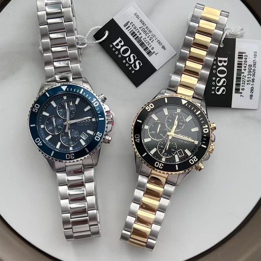  Shop Authentic Hugo Boss Admiral Black Dial Two Tone Steel Strap Watch for Men - 1513908 - Luxxuri