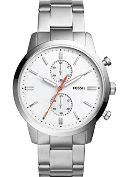  Shop Authentic Fossil Townsman White Dial Silver Steel Strap Watch for Men - FS5346 - Luxxuri
