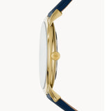  Shop Authentic Fossil The Minimalist 3H Analog Blue Dial Blue Leather Strap Watch for Men - FS5789 - Luxxuri