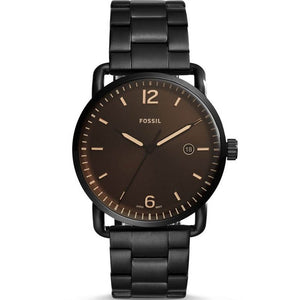  Shop Authentic Fossil The Commuter Brown Dial Black Steel Strap Watch for Men - FS5277 - Luxxuri