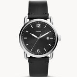  Shop Authentic Fossil The Commuter Black Dial Black Leather Strap Watch for Men - FS5406 - Luxxuri