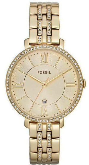  Shop Authentic Fossil Jacqueline Gold Dial Gold Steel Strap Watch for Women - ES3547 - Luxxuri