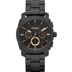  Shop Authentic Fossil Machine Chronograph Black Dial Black Steel Strap Watch for Men - FS4682 - Luxxuri