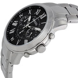  Shop Authentic Fossil Grant Chronograph Black Dial Silver Steel Strap Watch for Men - FS4736 - Luxxuri