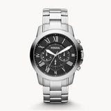  Shop Authentic Fossil Grant Chronograph Black Dial Silver Steel Strap Watch for Men - FS4736 - Luxxuri