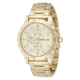  Shop Authentic Fossil Dean Chronograph Champagne Dial Gold Steel Strap Watch for Men - FS4867 - Luxxuri