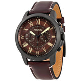  Shop Authentic Fossil Grant Chronograph Brown Dial Brown Leather Strap Watch for Men - FS5088 - Luxxuri