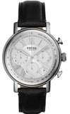  Shop Authentic Fossil Buchanan Chronograph Silver Dial Black Leather Strap Watch for Men - FS5102 - Luxxuri