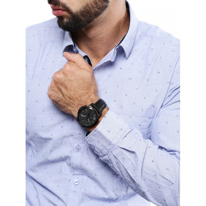  Shop Authentic Fossil Neutra Chronograph Black Dial Black Leather Strap Watch for Men - FS5503 - Luxxuri