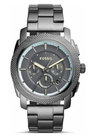  Shop Authentic Fossil Machine Chronograph Grey Dial Grey Steel Strap Watch for Men - FS5172 - Luxxuri