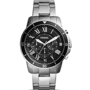  Shop Authentic Fossil Grant Sport Chronograph Black Dial Silver Steel Strap Watch for Men - FS5236 - Luxxuri