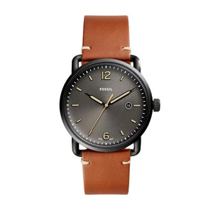  Shop Authentic Fossil Commuter Three Hand Date Black Dial Brown Leather Strap Watch for Men - FS5276 - Luxxuri