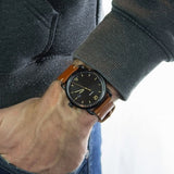  Shop Authentic Fossil Commuter Three Hand Date Black Dial Brown Leather Strap Watch for Men - FS5276 - Luxxuri