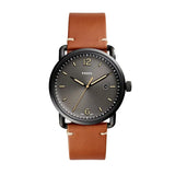  Shop Authentic Fossil Commuter Three Hand Date Black Dial Brown Leather Strap Watch for Men - FS5276 - Luxxuri