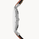  Shop Authentic Fossil Minimalist Blue Dial Brown Leather Strap Watch for Men - FS5304 - Luxxuri
