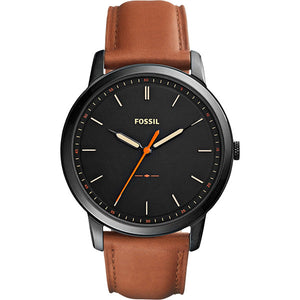  Shop Authentic Fossil The Minimalist Black Dial Brown Leather Strap Watch for Men - FS5305 - Luxxuri