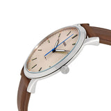  Shop Authentic Fossil Minimalist Off White Dial Brown Leather Strap Watch for Men - FS5306 - Luxxuri