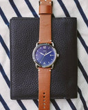  Shop Authentic Fossil Commuter Blue Dial Blue Leather Strap Watch for Men - FS5325 - Luxxuri