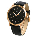  Shop Authentic Fossil The Minimalist Black Dial Black Leather Strap Watch for Men - FS5376 - Luxxuri
