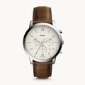  Shop Authentic Fossil Neutra Chronograph White Dial Brown Leather Strap Watch for Men - FS5380 - Luxxuri