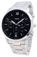  Shop Authentic Fossil Neutra Chronograph Black Dial Silver Steel Strap Watch for Men - FS5384 - Luxxuri