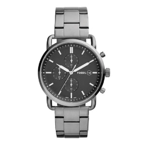  Shop Authentic Fossil The Commuter Black Dial Grey Steel Strap Watch for Men - FS5400 - Luxxuri