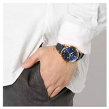  Shop Authentic Fossil The Commuter Blue Dial Blue Leather Strap Watch for Men - FS5404 - Luxxuri
