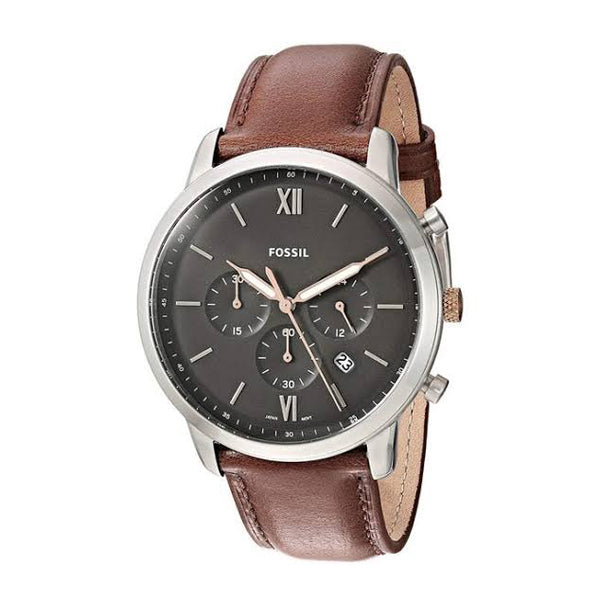  Shop Authentic Fossil Neutra Chronograph Black Dial Brown Leather Strap Watch for Men - FS5408 - Luxxuri