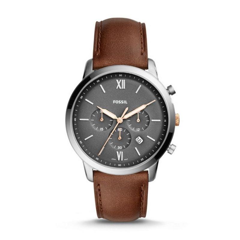  Shop Authentic Fossil Neutra Chronograph Black Dial Brown Leather Strap Watch for Men - FS5408 - Luxxuri