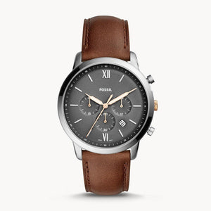  Shop Authentic Fossil Neutra Chronograph Black Dial Brown Leather Strap Watch for Men - FS5408 - Luxxuri
