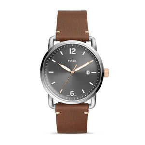  Shop Authentic Fossil Commuter Grey Dial Brown Leather Strap Watch for Men - FS5417 - Luxxuri