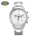  Shop Authentic Fossil Neutra Chronograph White Dial Silver Steel Strap Watch for Men - FS5433 - Luxxuri