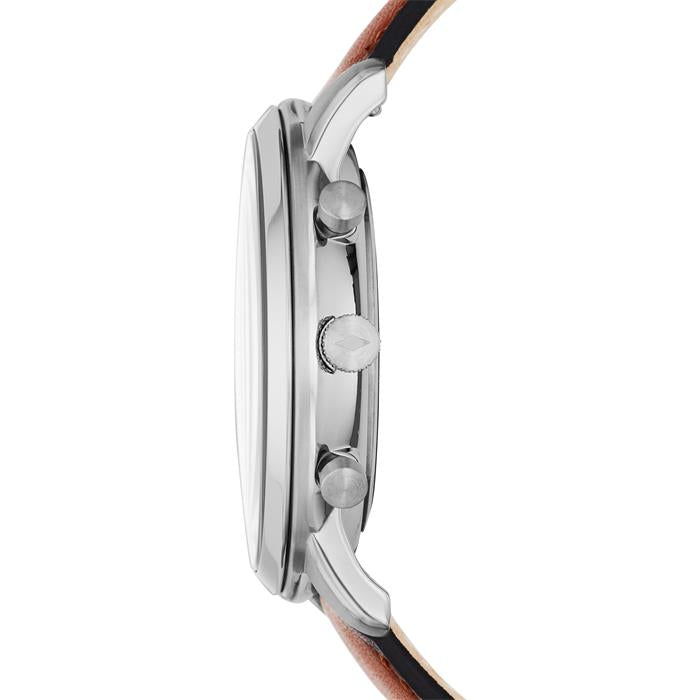  Shop Authentic Fossil Neutra Chronograph Blue Dial Brown Leather Strap Watch for Men - FS5453 - Luxxuri