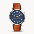  Shop Authentic Fossil Neutra Chronograph Blue Dial Brown Leather Strap Watch for Men - FS5453 - Luxxuri