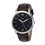  Shop Authentic Fossil The Minimalist 3H Black Dial Brown Leather Strap Watch for Men - FS5464 - Luxxuri