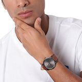  Shop Authentic Fossil The Minimalist 3H Grey Dial Brown Leather Strap Watch for Men - FS5479 - Luxxuri